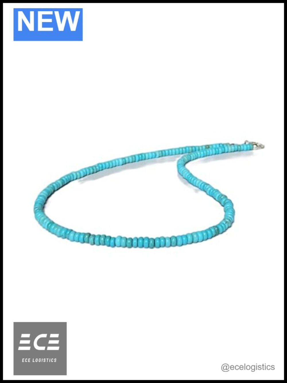 Sterling Silver Beaded Choker Necklace Turquoise Cord Statement